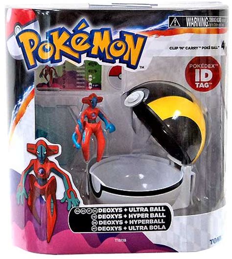 Pokemon Clip N Carry Pokeball Deoxys With Ultra Ball Figure Set Tomy