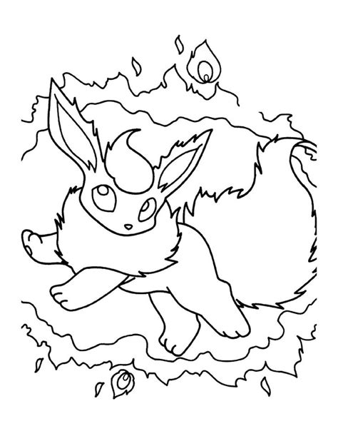flareon coloring pages   educative printable pokemon