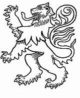 Rampant Lion Clipart Statistics Usage Cliparts Clipground Couchant Library sketch template