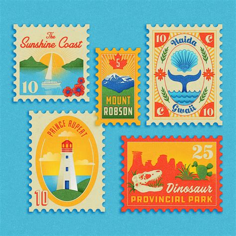 creative postage stamps   inspiration dragon digital
