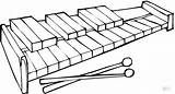 Xylophone Coloring Getcolorings sketch template
