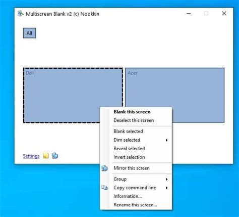 multiscreen blank    multi monitor tool  places  overlay