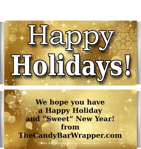 holiday gold candy wrappers christmas candy bars