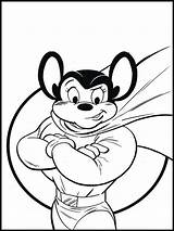 Mighty Mouse Coloring Pages Printable Book Colouring Getcolorings sketch template
