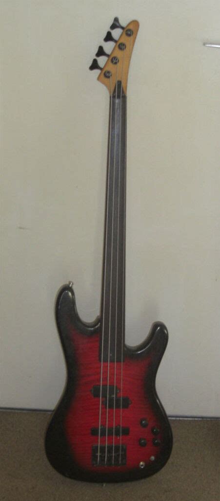 Vintage Aria Pro Ii Xrb Active Fretless Bass Nice Sounding Fretless