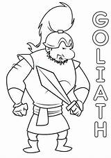 Goliath Coloring David Pages Printable Drawing Battle Clipart Comments Getdrawings Library Coloringhome sketch template