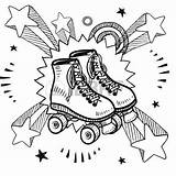 Roller Patines Ruedas Skating Skates Patinaje Pattini Rotelle Derby Artistico Ausmalbilder Pattinare Excitement Disney Sencillos Dibujitos Rollerskates Pattinaggio Matita Roulettes sketch template