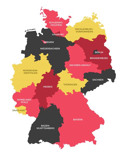 mapa de alemania  regiones  ciudades mapas de alemania  descargar  imprimir