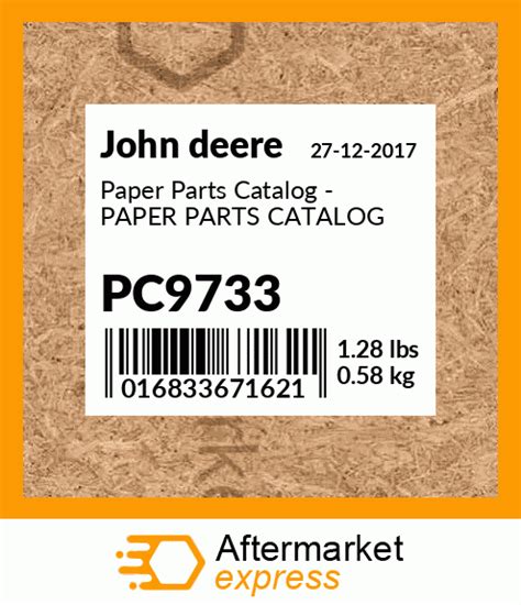 pc paper parts catalog paper parts catalog fits john deere