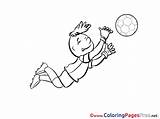 Goalkeeper Soccer Colouring Children Coloring Pages Sheet Title sketch template