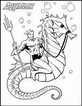 Aquaman Coloring Pages Justice League Sketch Drawing sketch template