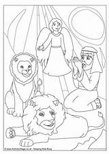 Daniel Den Lions Coloring Pages Colouring Bible Activities Activity Children Getdrawings sketch template