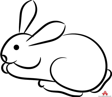 bunny clipart black  white    clipartmag