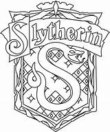 Coloring Crest Hogwarts Template Sketch sketch template