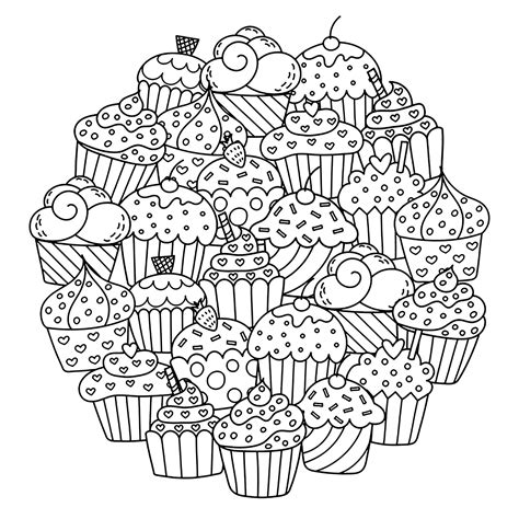printable cupcake coloring pages printable word searches
