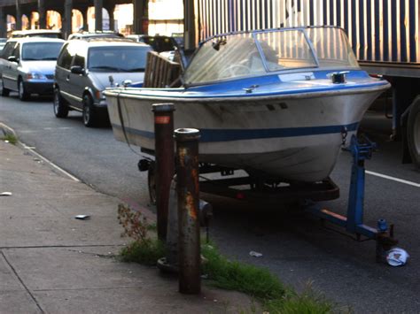 bed stuy boat wtf   boat  parked  front   flickr