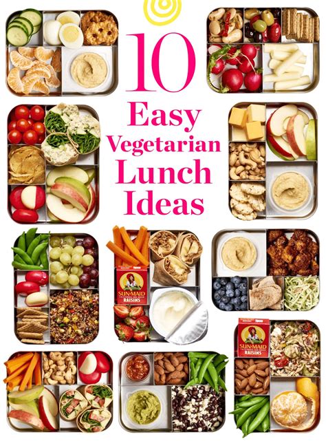 easy lunch box ideas  vegetarians   easy healthy lunch