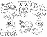 Larva Coloring Kids Pages Animation Cartoon Netflix Desenhos Printable Brown Cute Visit Frog Drawings Coloringpagesfortoddlers Popular Funny sketch template