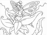 Coloring Fairy Flower Pages Printable Large Edupics sketch template