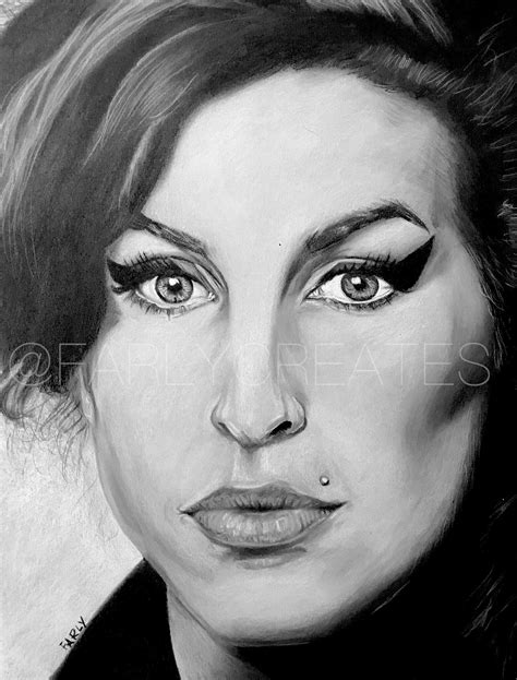 My Drawing Of Amy Winehouse In Charcoal R Drawing