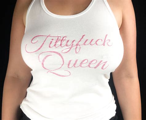 big boobs busty sexy shirt tank top pink glitter tittyfck etsy