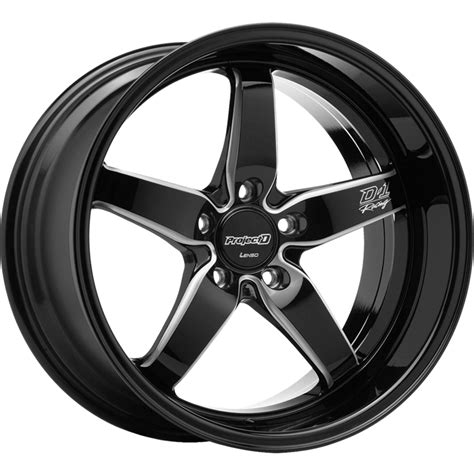 lenso  racing wheel  gloss black milled chamfer dog tyred