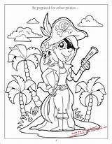 Pirate Coloring Pages Parrot Girl Female Getcolorings Getdrawings sketch template