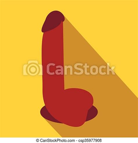 vector clipart of dildo sex toy icon flat style dildo sex toy icon