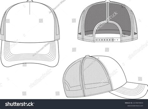 blank snapback hat template
