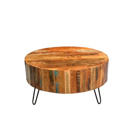 tulsa multi colored reclaimed wood  coffee table