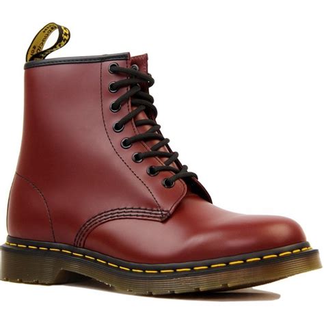 dr martens  cherry red smooth boots millars shoe store