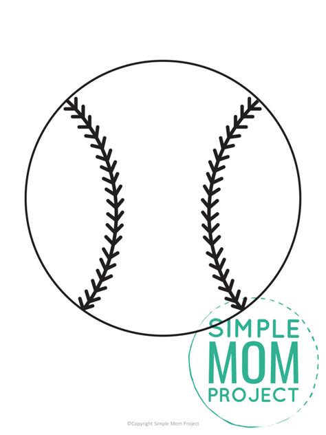 printable baseball template simple mom project