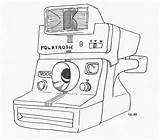Polaroid Camera Drawing Getdrawings sketch template