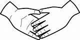 Hands Coloring Pages Praying Clipart Pair Two Clipartbest sketch template