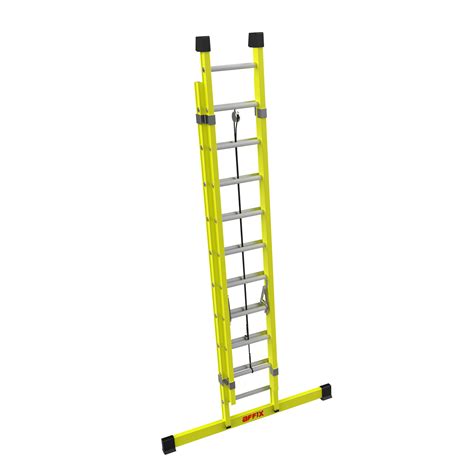 heavy duty frp double extension ladder  rope operated