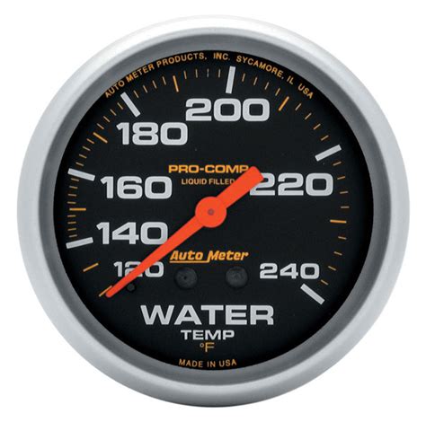 pro comp   liquid filled water temp gauge  ft pegasus auto racing supplies