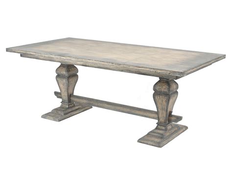 louis distressed wood dining table crown french furniture