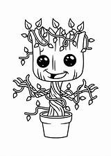 Groot Coloring Galaxy Pages Guardians Baby Christmas Kids Avengers Children Littles Simple Colouring Cartoon Sheets Printable Disney Leaves Characters K5 sketch template