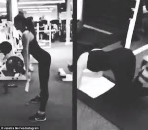 jessica gomes flaunts her taut derriere in new workout video daily