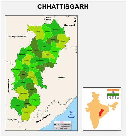 vector  chhattisgarh map showing id royalty  image stocklib