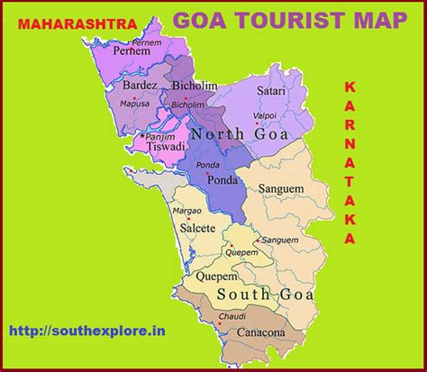 goa tourism map tourist attractions  goa goa tourist map list  tourist attractions