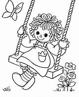 Raggedy Andy Netart Doll Colouring sketch template