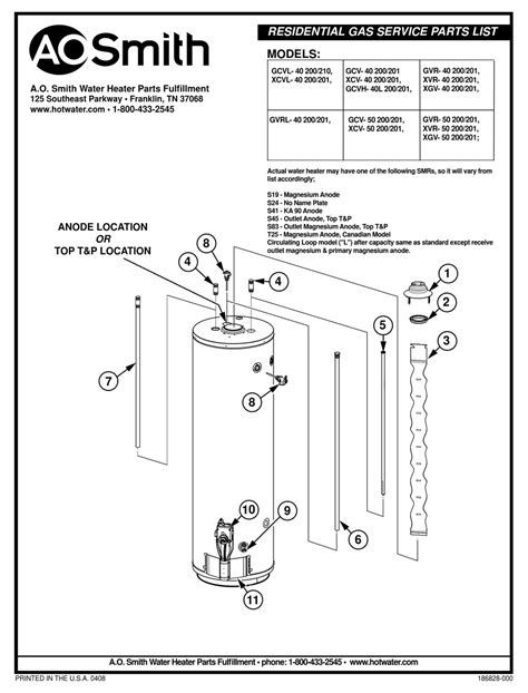 amy diagram ao smith  gallon electric water heater wiring diagram