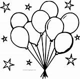 Coloring Balloons Balloon Pages Star Ninja Drawing Party Printable Stars Color Colouring Birthday Kids Print Coloriage Dessin Colorier Getdrawings Getcolorings sketch template