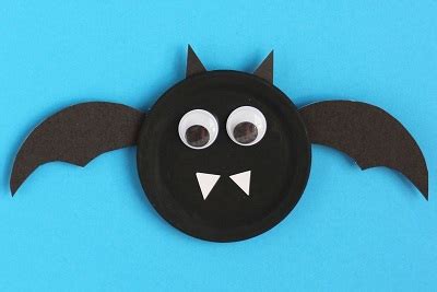paper plate bat craft ideas preschool crafts