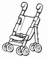 Stroller Coloring Pages sketch template
