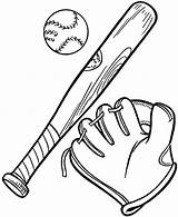 Baseball Coloring Bat Glove Pages Drawing Cubs Chicago Mlb Yankees Softball Gears Complete York Ball Color Getdrawings Clipart Drawings Logo sketch template