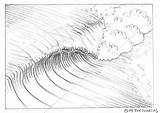 Wave Draw Waves Drawing Drawings Sketch Ocean Cartoon Line Simple Template Eye Kooks Subjects Missives King His Club Choose Board sketch template
