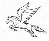Pegasus Paard Winged Pferd Alas Caballo пегас Griechische Fliegen Mythologie 123rf sketch template