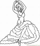 Flamenco Coloring Pages Spain Dancers Colouring Choose Board Spanish sketch template